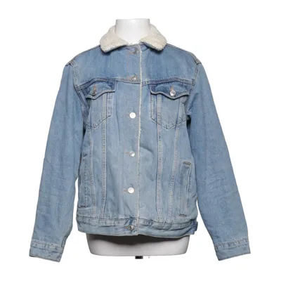 Veste en jeans fourrée (Moto) de Topshop Moto Coton, Fausse fourrure, Polyester