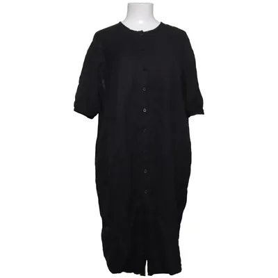 Shirt dress (Black) from Jodhpur Linen, Tencel, Viscose