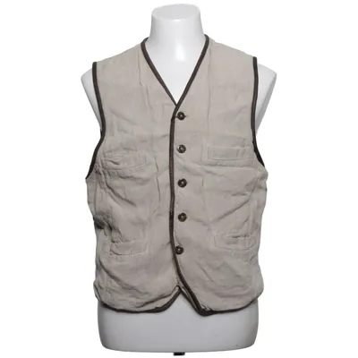 Suit vest (Beige) from Oiler & Boiler Cotton, Leather