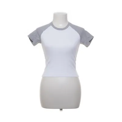 T-shirt (Vit, Grå) från Uniqlo Bomull, Elastan