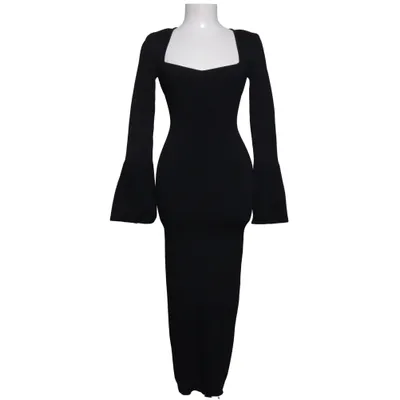 Robe longue (Noir) de Adoore Élasthane, Polyamide, Viscose