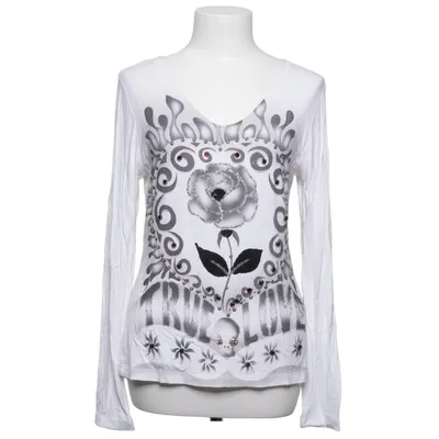 Långärmad t-shirt (Vit, Svart) från Basset Elastan, Viskos
