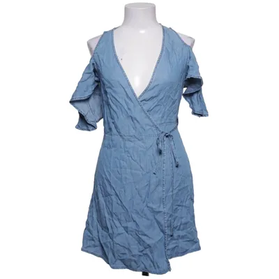 Wikkeljurk (Blauw) van Mango Denim & Tees Lyocell