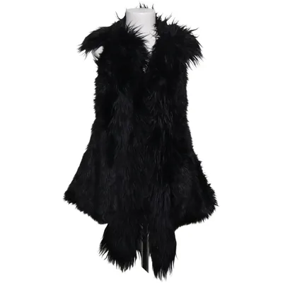 Outdoor Weste (Schwarz) von Versace for H&M Acryl, Leder, Polyester
