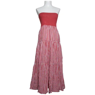 Maxi jurk (Rood, Wit) van Blutsgeschwister Katoen, Elastaan, Viscose
