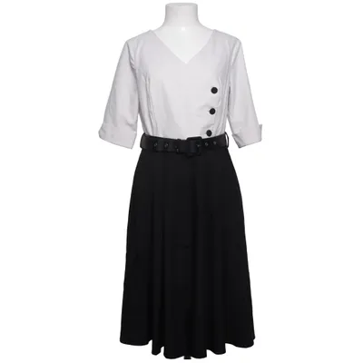 Robe (Blanc, Noir) de Voodoo Vixen Élasthane, Polyester, Viscose