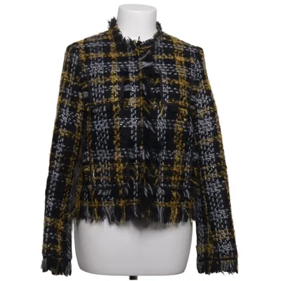 Jacke (Schwarz, Gelb, Grau) von Erdem x H&M Mohair, Polyamid, Polyester, Wolle