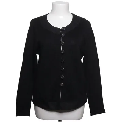 Strickjacke (Schwarz) von Ann Linderhjelm Baumwolle, Leinen