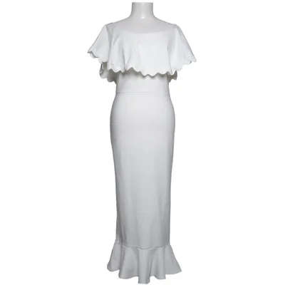 Långklänning (Vit) från ASOS Elastan, Polyester