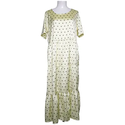 Maxikjole (Gul, Sort) fra Pieces Polyester