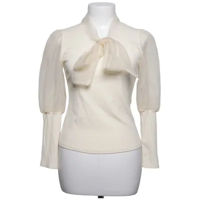 Pussy bow blouse (Beige) from Papillonne Cotton, Polyester