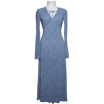 Maxi dress (Blue, White) from Mango Polyester