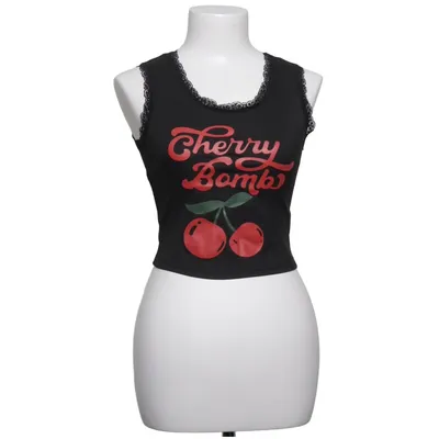 Crop top (Black) from Romwe Elastane, Polyester