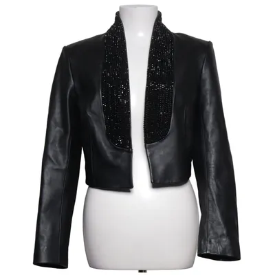 Leren blazer (Zwart) van Massimo Dutti Studio Leer, Polyester