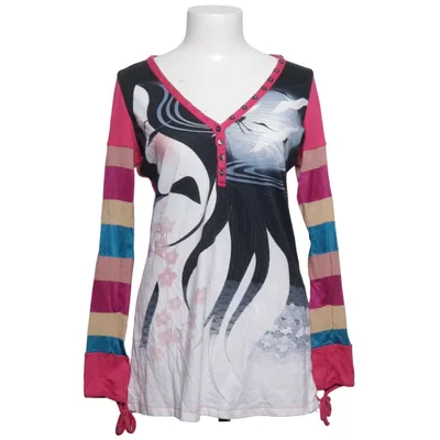 Henley shirt (Pink, Multicolored) from Custo Barcelona Acetate, Cotton, Elastane, Polyamide, Wool