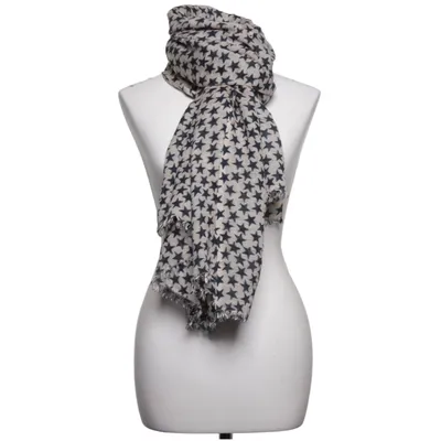 Shawl (Beige, Blue) from Becksöndergaard Silk, Wool
