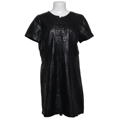 Leren jurk (Zwart) van BZR by Bruuns Bazaar Katoen, Leer, Polyester