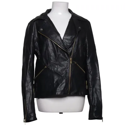 Biker jacket (Black) from Dotted Blue Acrylic, Polyester, Polyurethane, Viscose