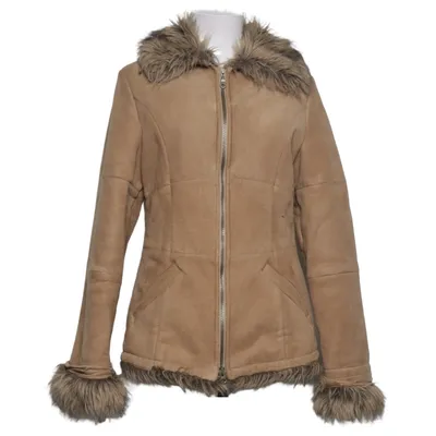 Shearling jacket (Beige) from KappAhl Acrylic, Polyester