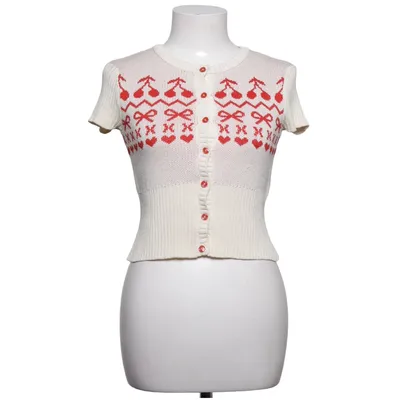 Cardigan (White, Red) from Urban Outfitters Polyester