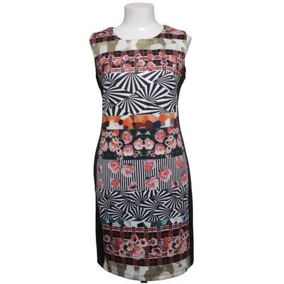 Dress (Black, Multicolored) from Elisa Immagine Elastane, Polyester