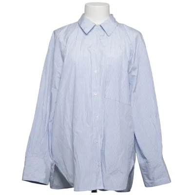 Shirt (Blauw, Wit) van Mango Katoen, Polyester