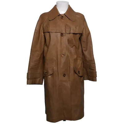Veste longue en cuir (Marron) de Perssons