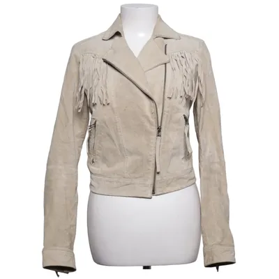 Bikerjacka (Beige) från JSFN Polyester