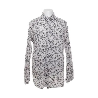 Skjorta (Vit, Flerfärgad) från Dressmann Bomull, Elastan, Nylon