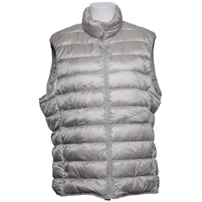Daunenweste (Grau) von Uniqlo Daune, Feder, Polyamid, Polyester