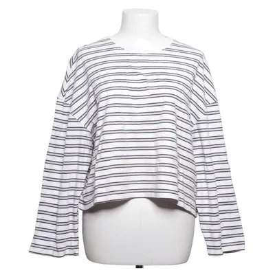 Long sleeve T-shirt (White, Brown, Blue) from Bershka Cotton