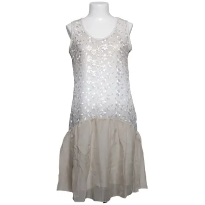 Dress (White, Beige) from Linea Tesini Elastane, Polyester, Viscose