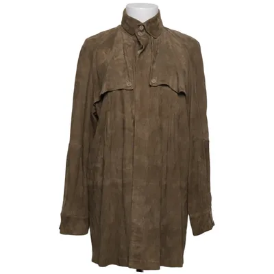 Veste longue en cuir (Marron) de Pancaldi Cuir