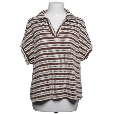 Top (Brun, Hvid) fra Kiabi Bomuld, Elastan, Polyester