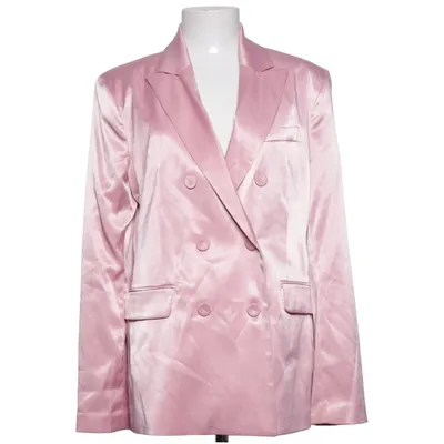 Blazer (Pink) from Bershka Elastane, Polyester