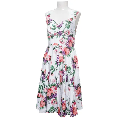Dress (White, Multicolored) from Belle Poque
