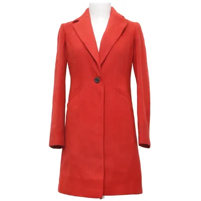 Coat (Red) from Dorothy Perkins Acrylic, Cotton, Polyamide, Polyester, Viscose, Wool