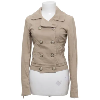 Pea coat (Beige) from Divided by H&M Cotton, Elastane