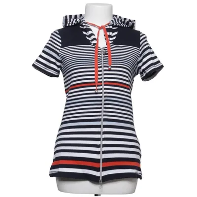 Short sleeve hoodie (Blue, White, Red) from Bonita Cotton