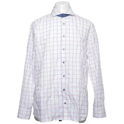 Shirt (White, Blue, Red) from Oscar of Sweden Cotton