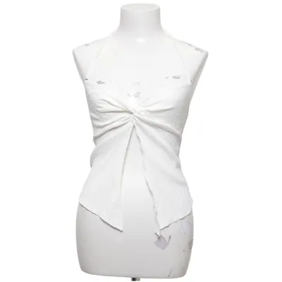 Haltertop (Wit) van Bershka Elastaan, Polyester