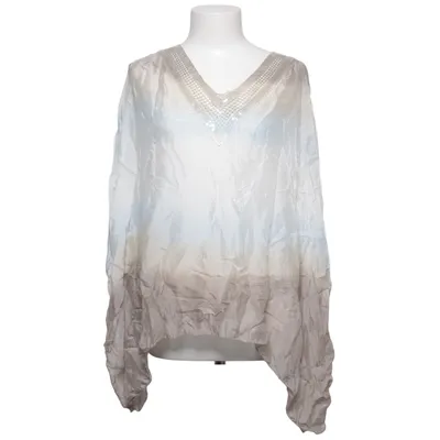 Blouse (Blue, White, Beige) from Mapp Jeans Elastane, Silk, Viscose