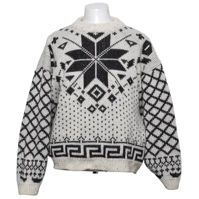 Sweater (White, Black) from Jones + Jones Acrylic, Cotton, Wool