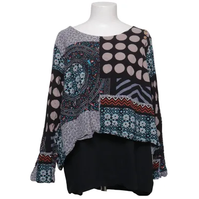 Blouse (Black, Multicolored) from Gracila Cotton