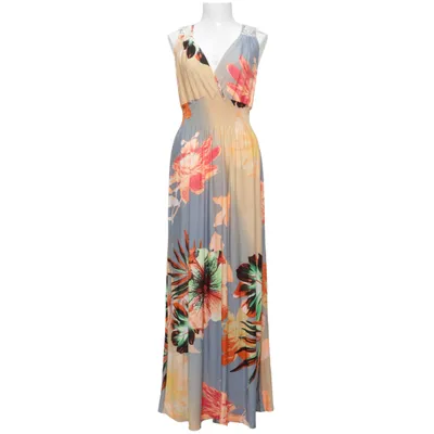 Robe longue (Bleu, Multicolore) de Cosmoda Polyester