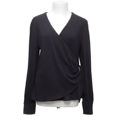 Wikkelblouse (Zwart) van Tahari Elastaan, Polyester