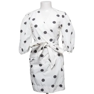 Wrap dress (White, Black) from Ganni Recycled polyester