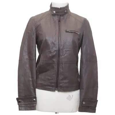 Bikerjakke (Brun) fra Sisley Bomuld, Metallfiber, Polyester, Polyurethan, Viscose