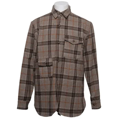 Flanellen overhemd (Beige, Bruin) van Han Kjøbenhavn Polyester, Wol