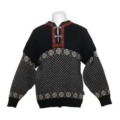 Lusekofte (Black, White, Red) from Skjaeveland